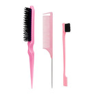 5pcs Hairdressing Tools Pointed Tail Comb Dual Head Eyebrow Brush Triple Row Com
