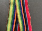 Woven Dance Ceremonial Sash Vibrant Colors Hand Woven Cotton Wool Blend 72  Long
