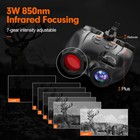 Ir Night Vision Binoculars Fhd Digital Zoom Video Recording Goggles Head Mounted