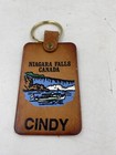 Vintage Leather Niagara Falls Canada Souvenir Name Keyring Cindy