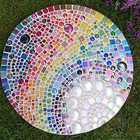 Vitreous Glass Mosaic Tiles For Crafts Bulk  2 2lb Iridescent Mosaic Glass Piece