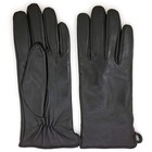 Lambskin Leather Touchscreen Gloves For Women  Cashmere Lined  Black
