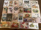 Lot Of 25 Vintage Greetings Antique postcards With Bird birds  In Sleeves-s625