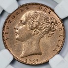 1857 Great Britain 1 4p Farthing Ngc Ms 64 Rb