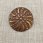 Antique Victorian Brass Buttons Lot 3 Two Tone Gilt Ivy Weave Sunburst 23-26mm