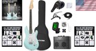 Electric Guitar Kit Wood Full Size Beginner Amp Accessories Tuner Straps