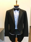 Black Formal Tuxedo Tailcoat - Contour Notch Lapel By Oscar De La Renta