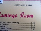 Las Vegas Utopia Flamingo Menu 1949 Aerial Photo Postcard Rancho Check 1953