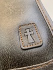 Zondervan Aviator Style Bible Cover Zipper Handle Brown Faux Leather L