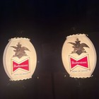 Two New Old Stock 1960   s Budweiser Beer Light Up Wall Sconces 14 5    X 7 5    X 9   