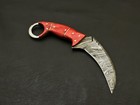 Beautiful Handmade Damascus Steel Knife Handle Made Of Camel Bone Full Tang 