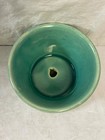 Vintage Turquoise Teal Mccoy Planter Flower Pot Hobnail   Leaf 4    Round