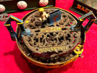 Three  3 vintage Cast Iron Mechanical Banks- Baseball golf horse Race  As Found