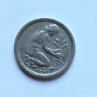 50 Pfennig West Germany  1949 G  Bank Of German States  Original