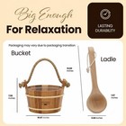 Sauna Bucket And Ladle Set 1 Gallon Canadian Red Cedar Wood Plastic Liner