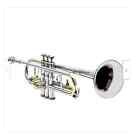 Trumpet Bb Pitch For Sale Nickel   Brass Color With Free Case And Mouthpiece