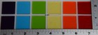 12 Pieces 1  X 1  Transparent Rainbow Colors Bullseye 3mm Thick Glass 90 Coe