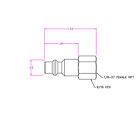 Foster 13-3 1 8  Female Npt X 1 4  Industrial Plug  Air Hose Fittings Milton 729