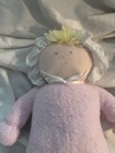 Vtg Eden Pink Baby Doll Terry Cloth Plush Lace Bonnet Blonde Lovey Stuffed Toy