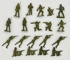 Vtg 1960s Tim-mee Toys Green Us Army Men 60mm Plastic Toy Soldiers Lot 19 - Vgc