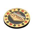 New Metal Poker Guard Card Protector Lucky Coin Chip Gold Plated W  Plastic Case