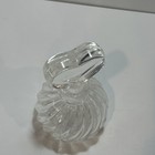 Elegant Clear Glass Perfume Bottle W stopper Fluted Design Decorative Vanity