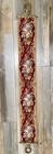 Vintage Tapestry W  Double Brass Bell Pull Wall Hanging 50   x 6    Cabbage Roses
