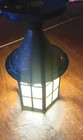 Vintage Copper Leaded Glass Gothic Tudor Porch Fixture Art   Crafts-flush Mount