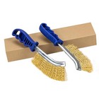Wire Brushes For Cleaning Rust Removal Heavy Duty Brass Brush Tool 11  Long Hand