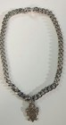 Vintage Kappa Kappa Gamma Stainless Steel  coat Of Arms  Sorority Medal Necklace