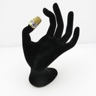 Vtg  Brass Thimble With Floral Cloisonne Band Collectible Sewing Item