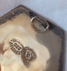 Taxco M Flores Sterling Silver Pill Box 925 Brass Turquiose Vintage Blue Gold 