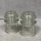 Lot Of 4 Vintage Hemingray- No  17 Clear Glass Electric Insulators Made In Usa