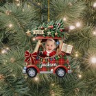 Custom Baby Photo Ornament  Personalized First Christmas Keepsake  Toddler Boy V