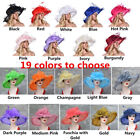 Womens Organza Floral Kentucky Derby Wide Brim Sun Hat Formal Party Church A341