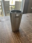 2 Pc Crate   Barrel Cocktail Shaker  Glass  Stainless 294-640  Never Used