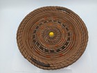 Woven Longleaf Pine Needle Basket With Brown And Orange Accents By Vivian Evans