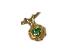 Alexandrite 19thc Antique 14kt Gold Rose Bud Pendant  100  Natural Color-change