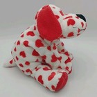 Ty Pluffies Sweetly Puppy Dog White Red Heart Stuffed Plush Beanbag Beanie 2006