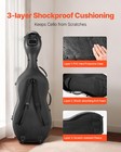 4 4 Cello Case Carbon Fiber Cello Case Hardshell With Protable Handle And Wheels