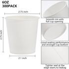 300 Pack White Paper Coffee Cups 6oz Disposable Paper Cup For Water  Juice  Coff