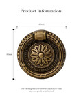 Antique Brass Daisy Ring Pull Drawer Handle Vintage Cabinet Dresser Handles Knob