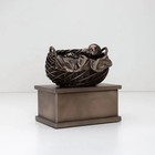 New  Bronze Baby In Basket Cremation Urn