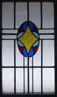 Simple Abstract Large Old English Leaded Stained Glass Window 18  X 29 75 