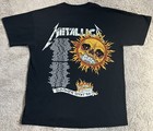 Authentic Metallica Vintage Tshirt Pushead Flaming Skull  94 Summer Sh t Tour Xl