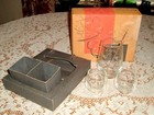 Vtg Mcm Libby Cocktails For Two Set Mib Etched Server Glass Stirs 2 Glasses