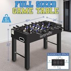 Serenelife 48   Competition Sized Foosball Table- 2 Balls   2 Cup Holders -black