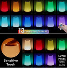 13 Color Changing Night Light Rgb Remote Control Touch Dimmable Lamp Portable