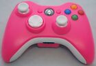 Official Microsoft Xbox 360 Pink white Wireless Controller Game Gaming Hand Oem