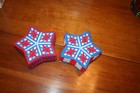 Lot Of  Two Completed Plastic Canvas Boxes